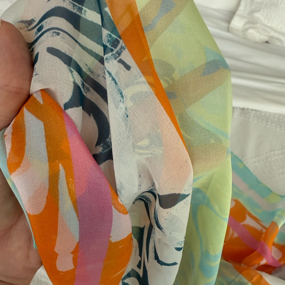 Diane Von Furstenberg Multicolor Abstract Scarf - Picture 7 of 8